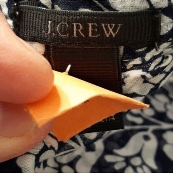 j. crew  paisley tunic top blue xxs cotton boho lightweight summer cotton - Picture 5 of 6